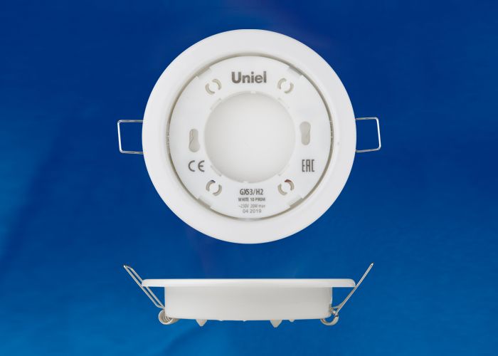 GX53/H2 WHITE 10 PROM Светильник ультратонкий встраиваемый. В составе набора из 10шт. Корпус белый.