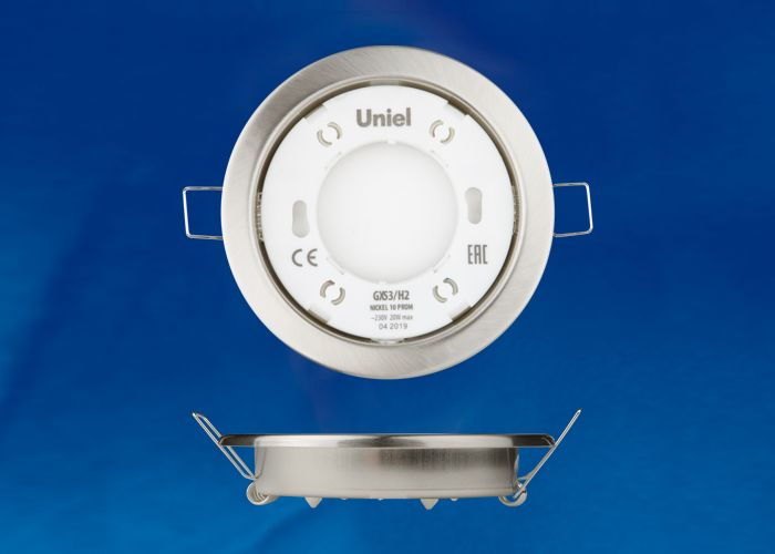 GX53/H2 NICKEL 10 PROM Светильник ультратонкий встраиваемый. В составе набора из 10шт. Корпус никель