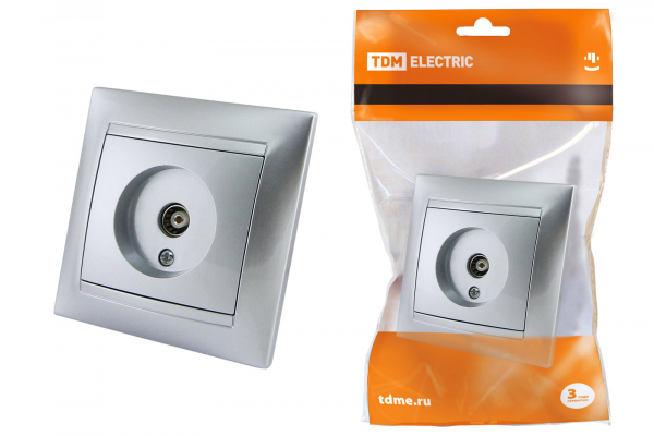 Розетка телевизионная простая (0-2400МГц, мама